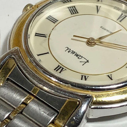 Kamuri KM-0014 Analog Quartz Unisex 冠 希少 カムリ オフホワイト文字盤 メタルベルト 稼働