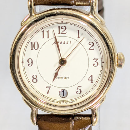 Seiko Avenue Analog Quartz Women Battery & Band Replaced Working Item
