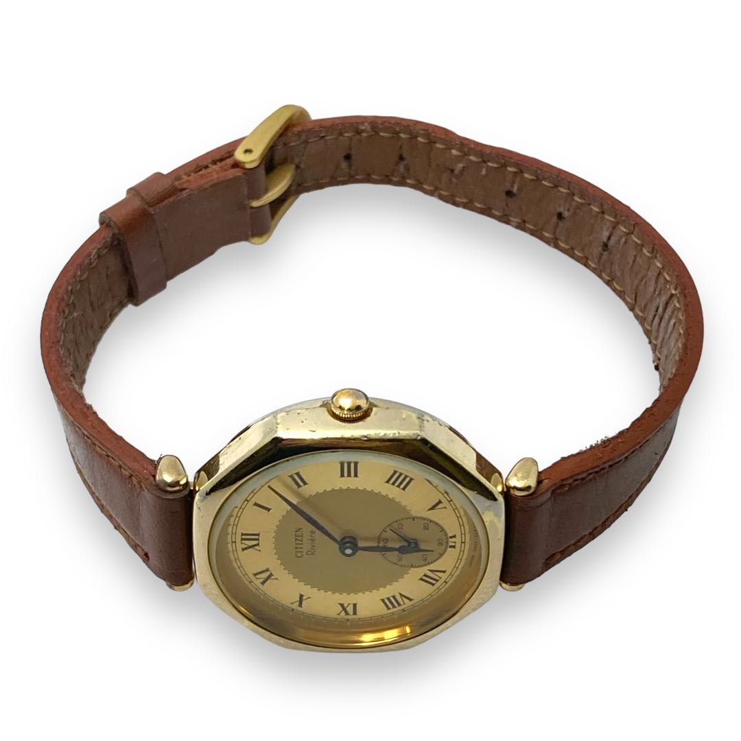 Citizen club la mer Analog Quartz Women Antique Watch Women'S Small Seconds Gold Tone 2-Hand