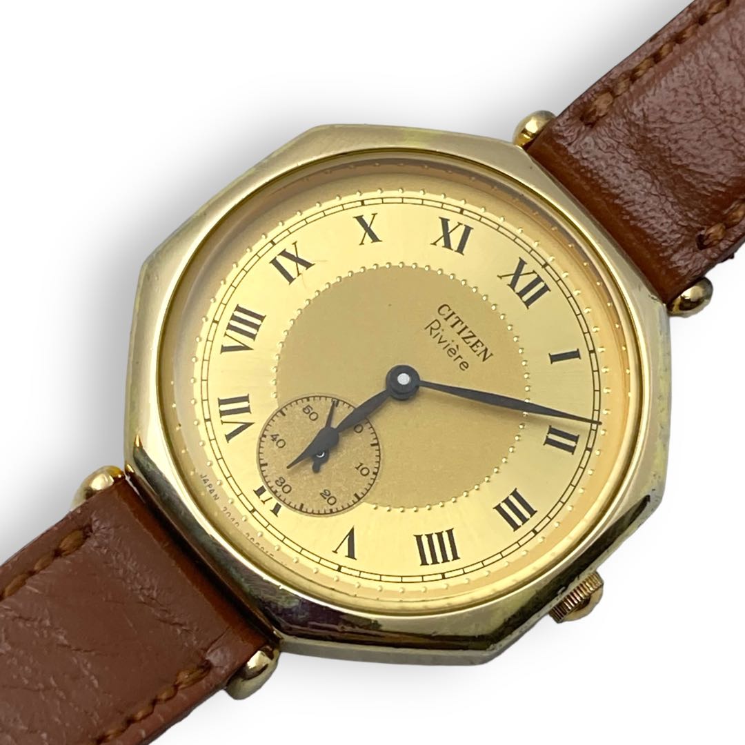 Citizen club la mer Analog Quartz Women Antique Watch Women'S Small Seconds Gold Tone 2-Hand