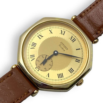 Citizen club la mer Analog Quartz Women Antique Watch Women'S Small Seconds Gold Tone 2-Hand