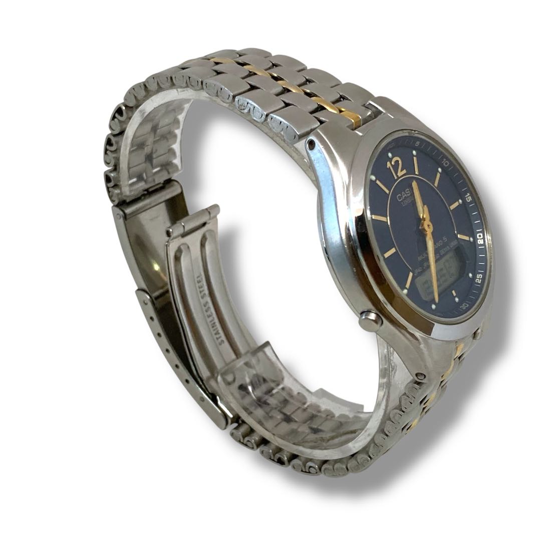 Casio Lineage Digital-Analog Solar Men Radio Control Tough Watch Excellent Condition