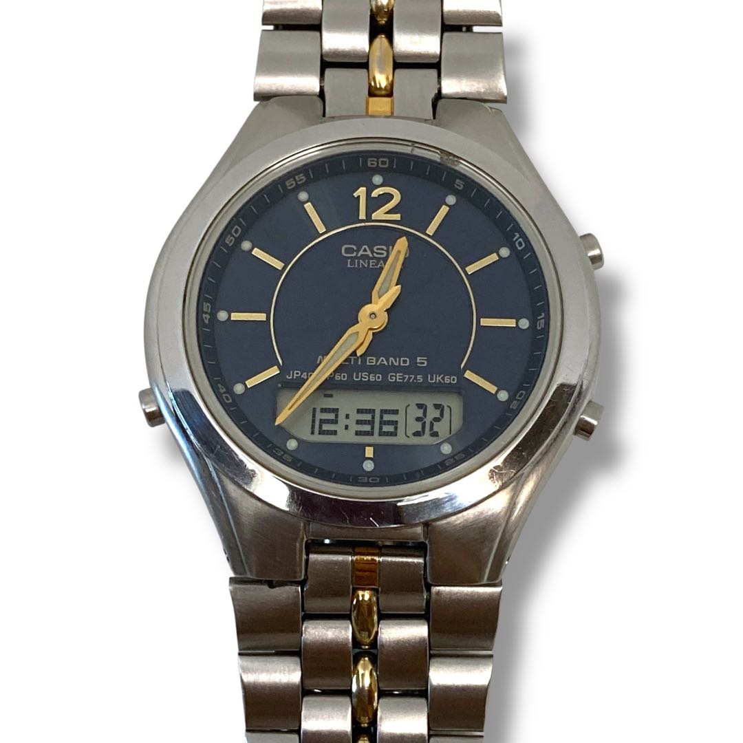 Casio Lineage Digital-Analog Solar Men Radio Control Tough Watch Excellent Condition