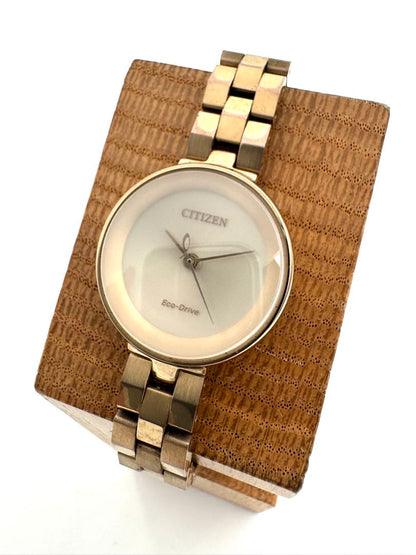 Citizen L EG7078-12X Analog Quartz (Solar Powered) Women Ambiuna Vintage Eco-Drive Rose God Women'S Watch Working