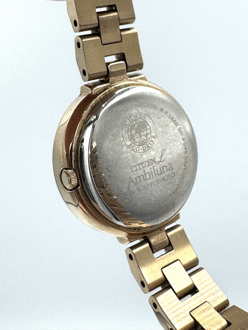 Citizen L EG7078-12X Analog Quartz (Solar Powered) Women Ambiuna Vintage Eco-Drive Rose God Women'S Watch Working