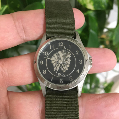 KCs Analog Quartz Men インディアンデザイン Watch