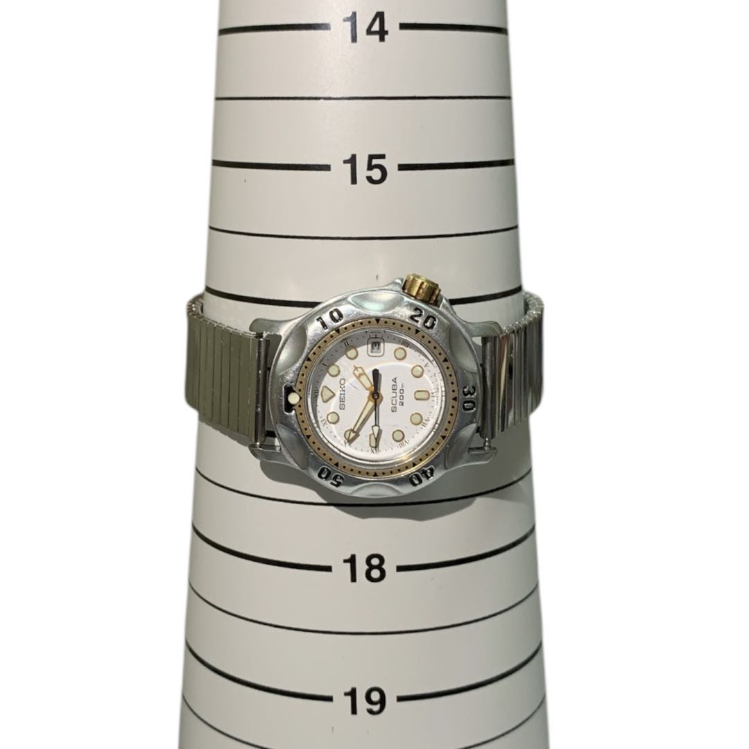 Seiko 3E25-0A10 Analog Quartz Women Scuba Diver Watch Operation Confirmed