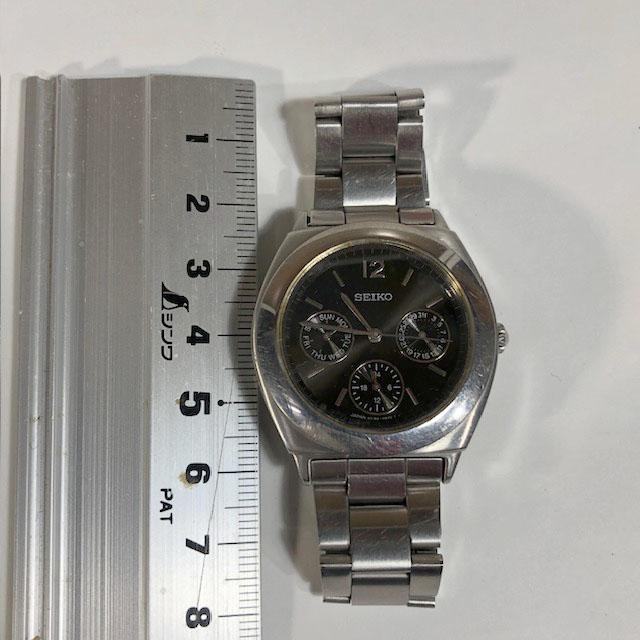 Seiko Lukia 0850 Analog Quartz Women Vintage Black Dial Calendar Working Item