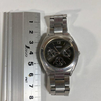 Seiko Lukia 0850 Analog Quartz Women Vintage Black Dial Calendar Working Item