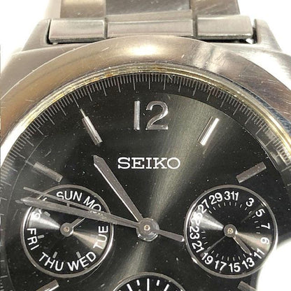 Seiko Lukia 0850 Analog Quartz Women Vintage Black Dial Calendar Working Item