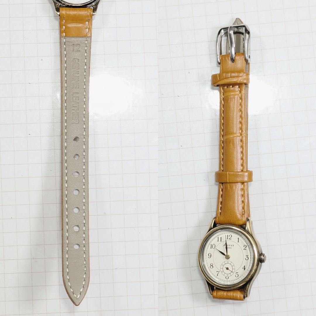 Seiko Avenue Analog Quartz Women Avanue Small Seconds Battery & Band Replaced Working Itemo
