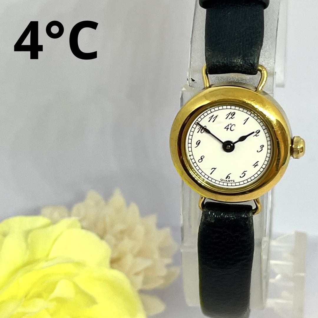 Canal 4c Analog Quartz Women カナル 4C ゴールド ブラック Working Item