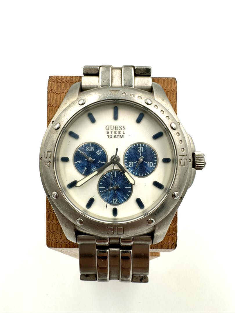 Guess Analog Quartz Men Steel Chronograph Watch