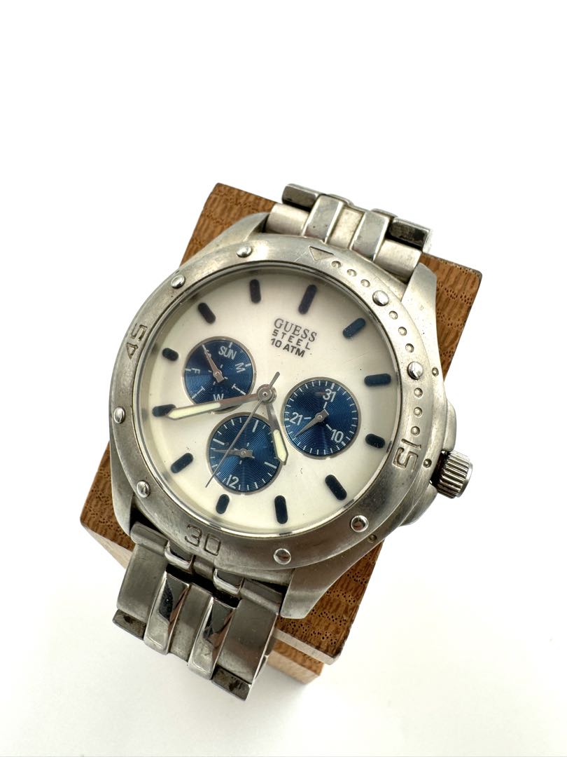 Guess Analog Quartz Men Steel Chronograph Watch