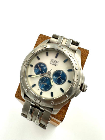 Guess Analog Quartz Men Steel Chronograph Watch