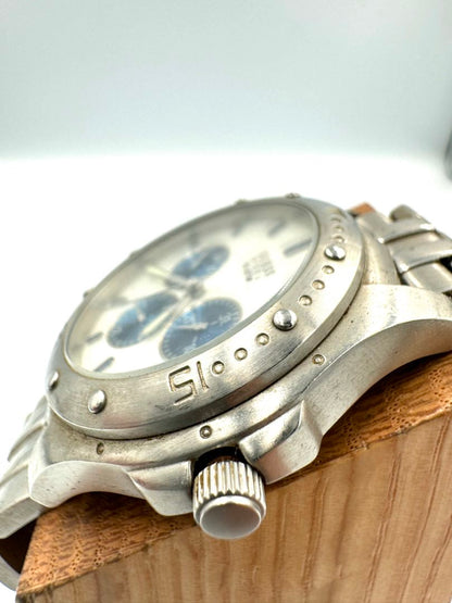 Guess Analog Quartz Men Steel Chronograph Watch