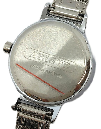 Abiste Analog Quartz Women アビステ Watch シルバー文字盤 中古品