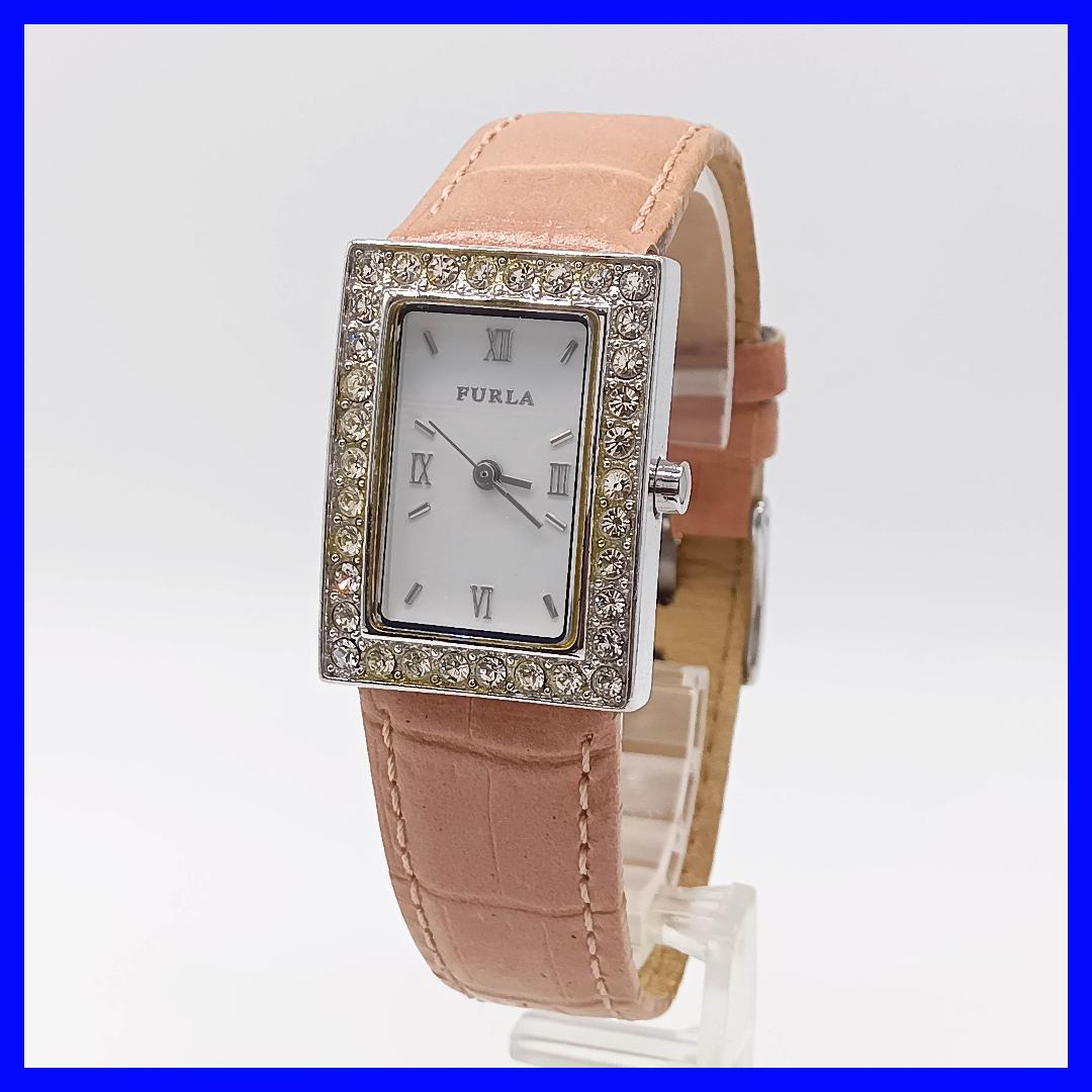 Furla Analog Quartz Women Watch Pink Leather Strap Unused Battery