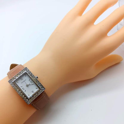 Furla Analog Quartz Women Watch Pink Leather Strap Unused Battery