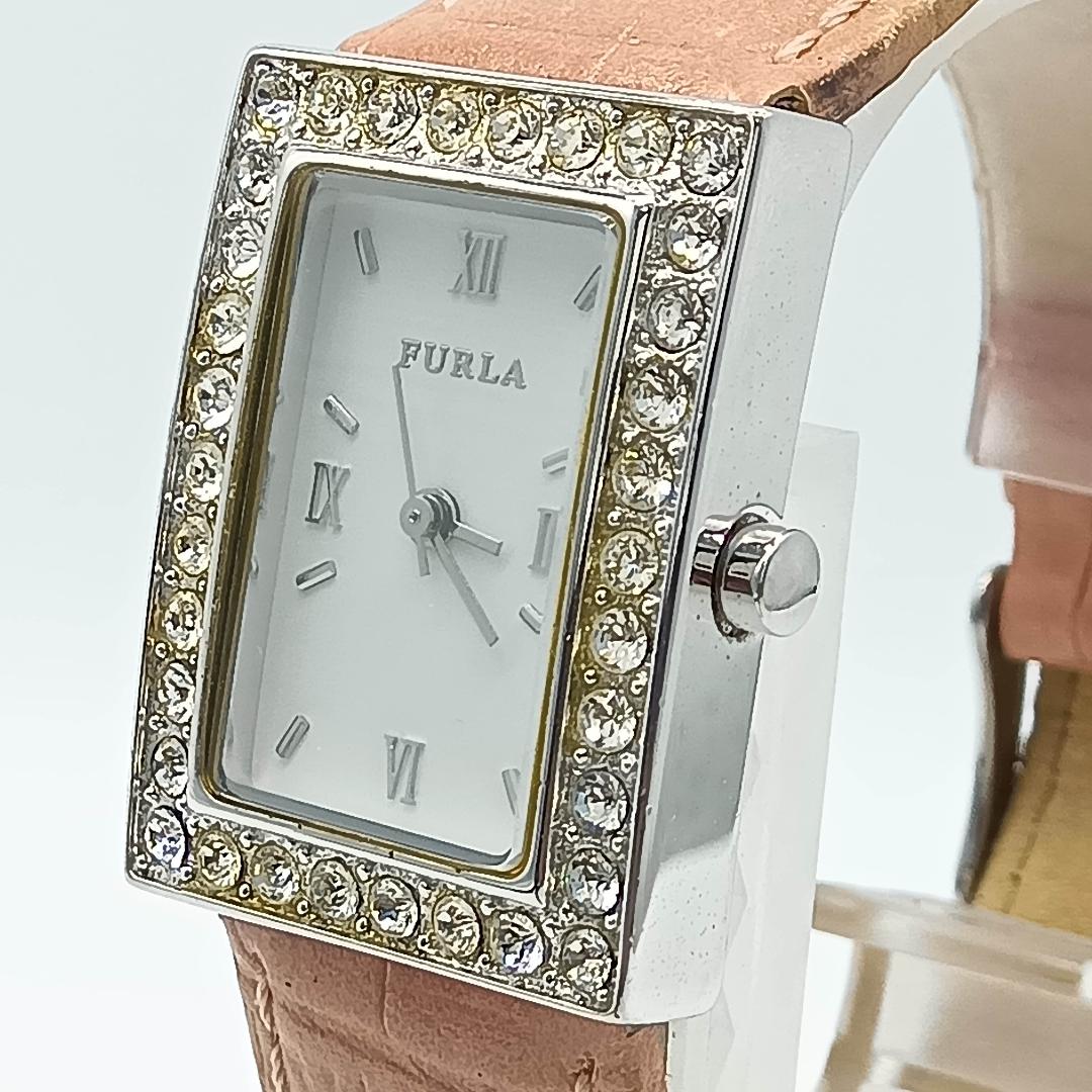 Furla Analog Quartz Women Watch Pink Leather Strap Unused Battery