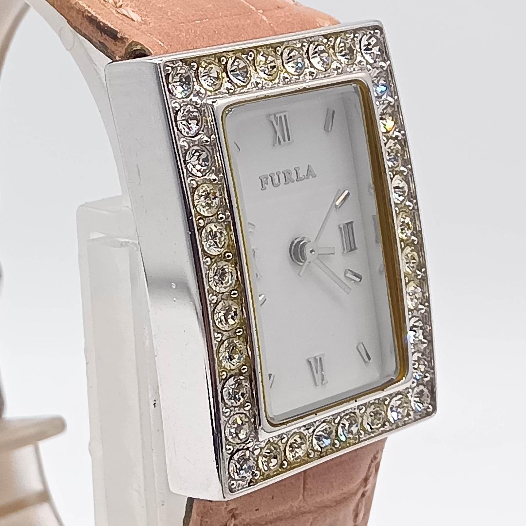 Furla Analog Quartz Women Watch Pink Leather Strap Unused Battery