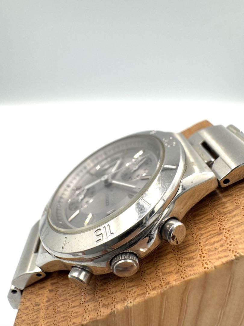 Citizen Wicca F510-S007305 Analog Quartz (Battery) Women Vtg. Chronograph Silver Dial Ladies Watch Head Only