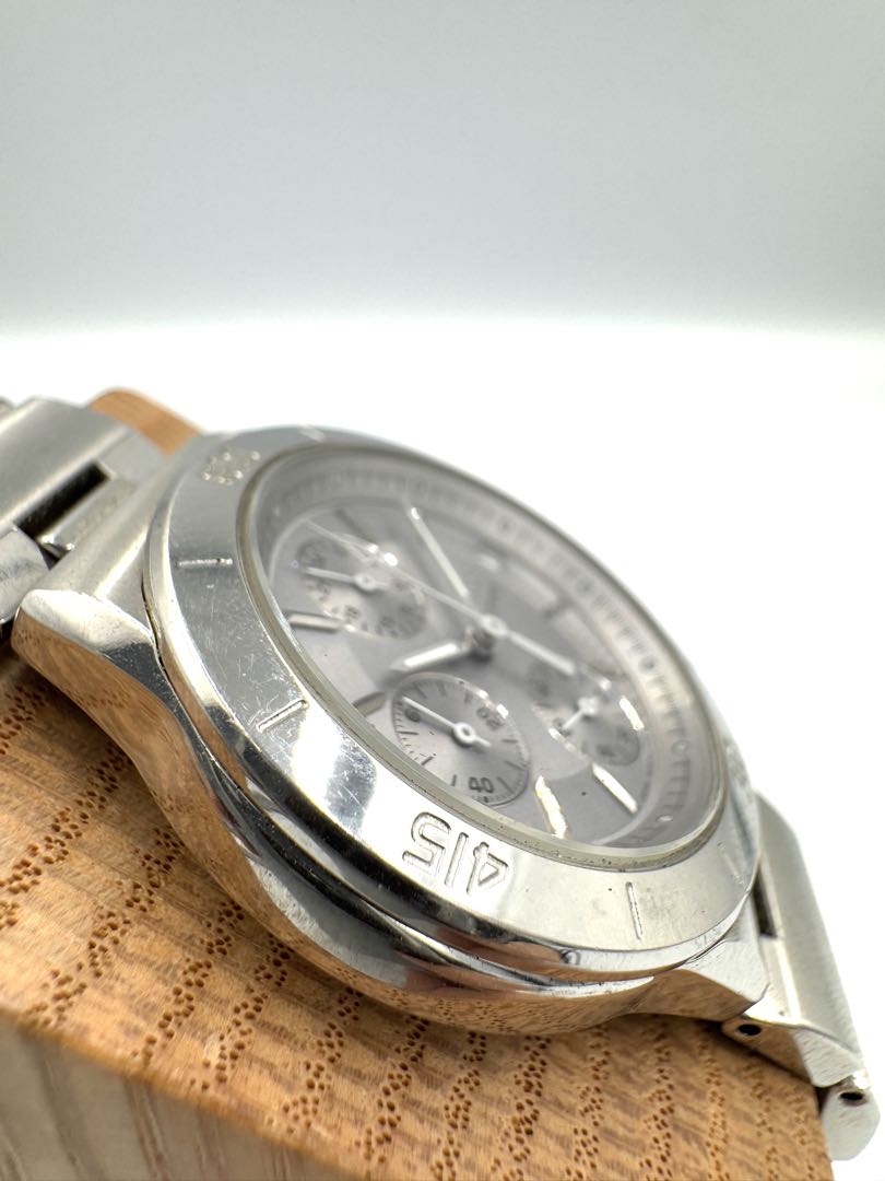 Citizen Wicca F510-S007305 Analog Quartz (Battery) Women Vtg. Chronograph Silver Dial Ladies Watch Head Only