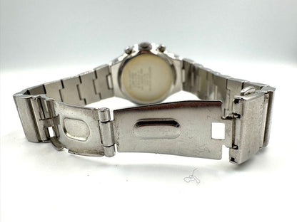 Citizen Wicca F510-S007305 Analog Quartz (Battery) Women Vtg. Chronograph Silver Dial Ladies Watch Head Only