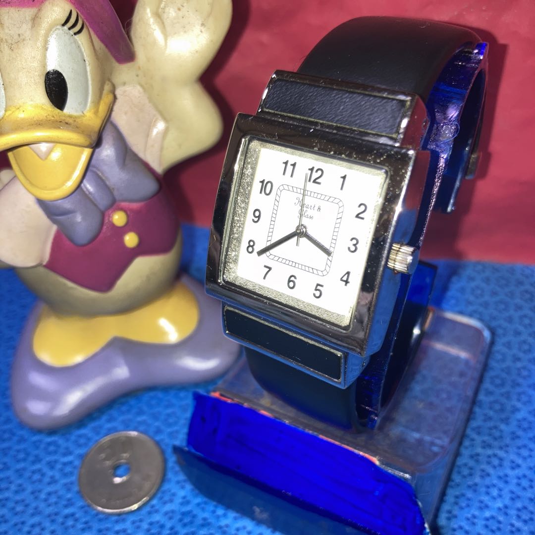 Heart&Glass Analog Quartz Women ハート&グラス アンティークシルバーwomen＆Menブレス型