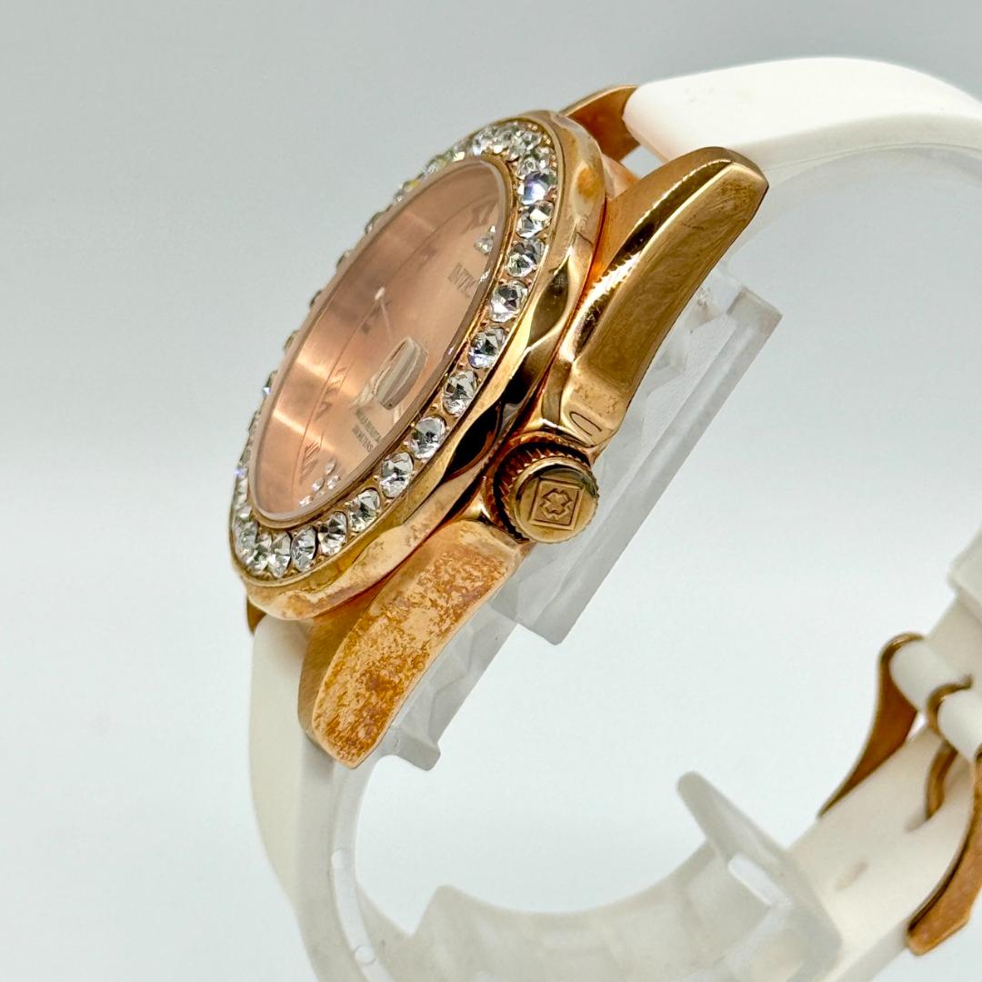 Invicta 15253 Analog Quartz Women Working Item インヴィクタ Watch デイト ゴールド文字盤 箱付き