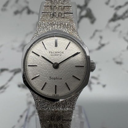 Technos Sophia Analog Quartz Women Watch Silver Dial