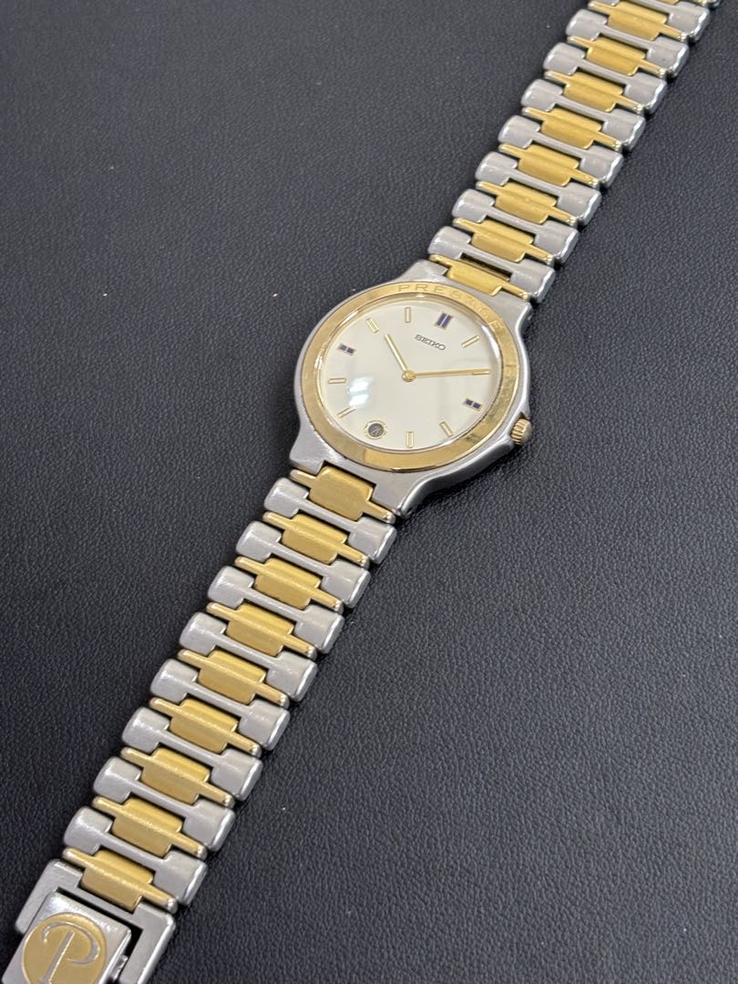 Seiko Presage 9539-6000 Analog Quartz Men Non-Running Ss Gp Qz White Dial