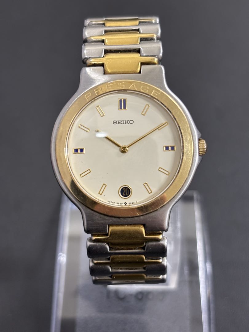 Seiko Presage 9539-6000 Analog Quartz Men Non-Running Ss Gp Qz White Dial