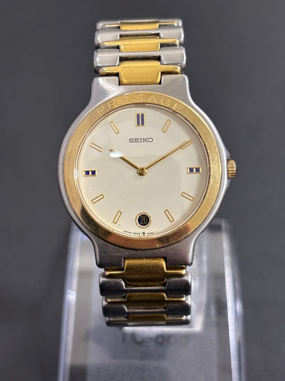 Seiko Presage 9539-6000 Analog Quartz Men Non-Running Ss Gp Qz White Dial