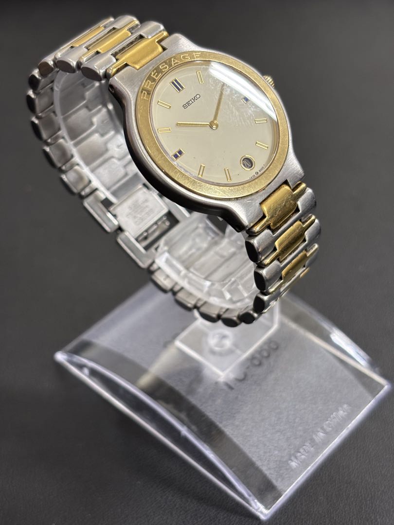 Seiko Presage 9539-6000 Analog Quartz Men Non-Running Ss Gp Qz White Dial