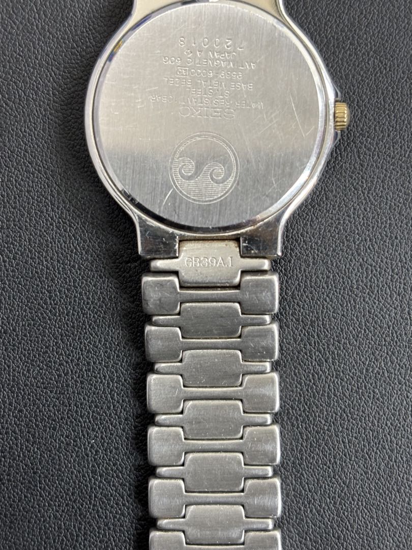 Seiko Presage 9539-6000 Analog Quartz Men Non-Running Ss Gp Qz White Dial