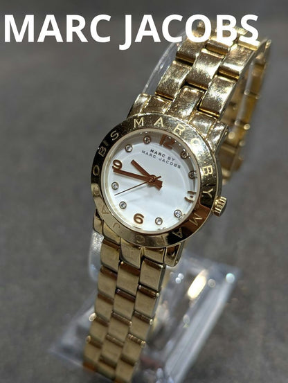 Marc By Jacobs Analog Quartz Women Gold Tone Watch Battery Replaced