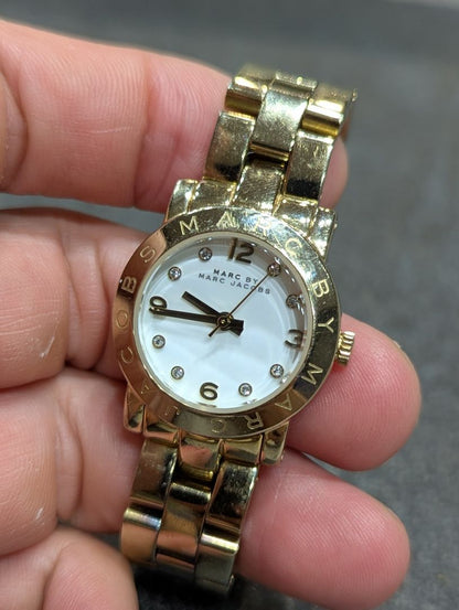 Marc By Jacobs Analog Quartz Women Gold Tone Watch Battery Replaced