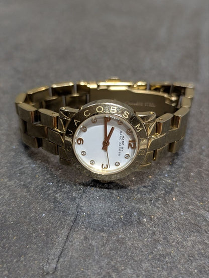 Marc By Jacobs Analog Quartz Women Gold Tone Watch Battery Replaced