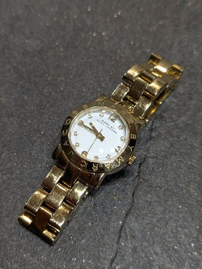 Marc By Jacobs Analog Quartz Women Gold Tone Watch Battery Replaced