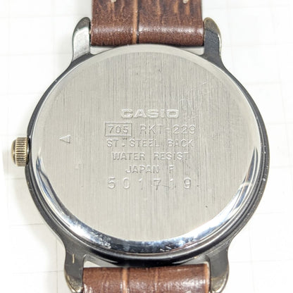 Casio ROOKIE Analog Quartz Women Battery & Band Replaced Working Item