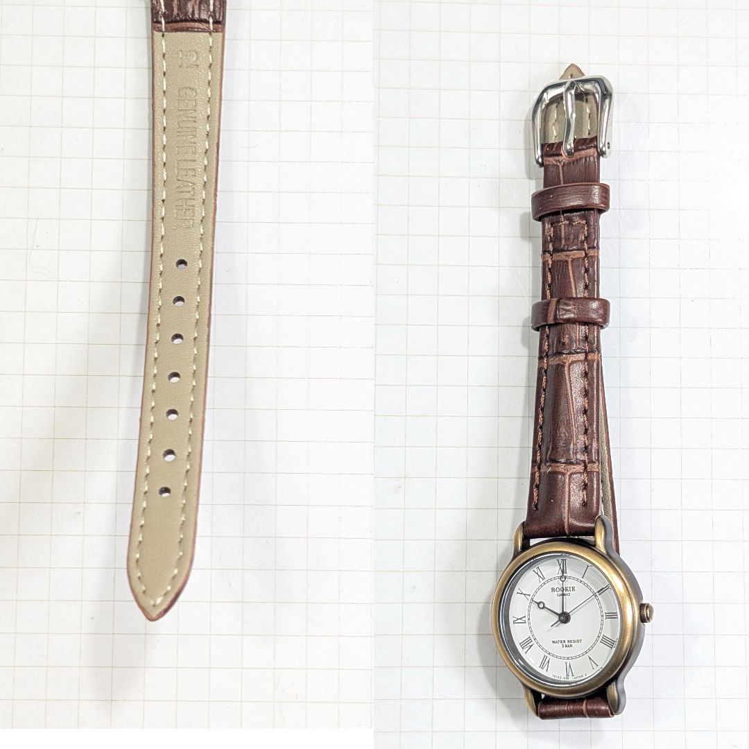 Casio ROOKIE Analog Quartz Women Battery & Band Replaced Working Item