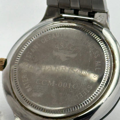 J. Harrison Analog Quartz Men J・ハリソン J.Harrison ジョンハリソン 天然ダイヤモンド 18金張り 1520 [For Parts / Junk]