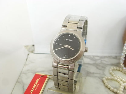 Analog Quartz Women Women Lancel Round Watch Women'S For Parts Unused