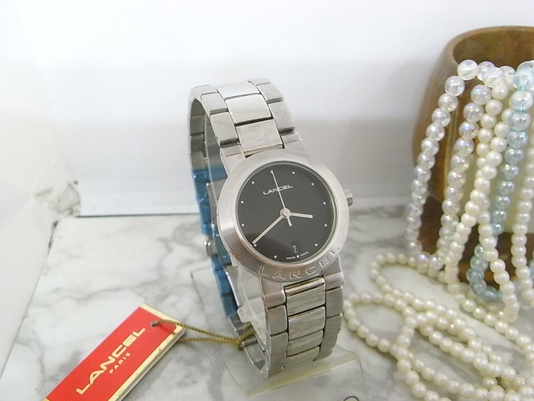 Analog Quartz Women Women Lancel Round Watch Women'S For Parts Unused