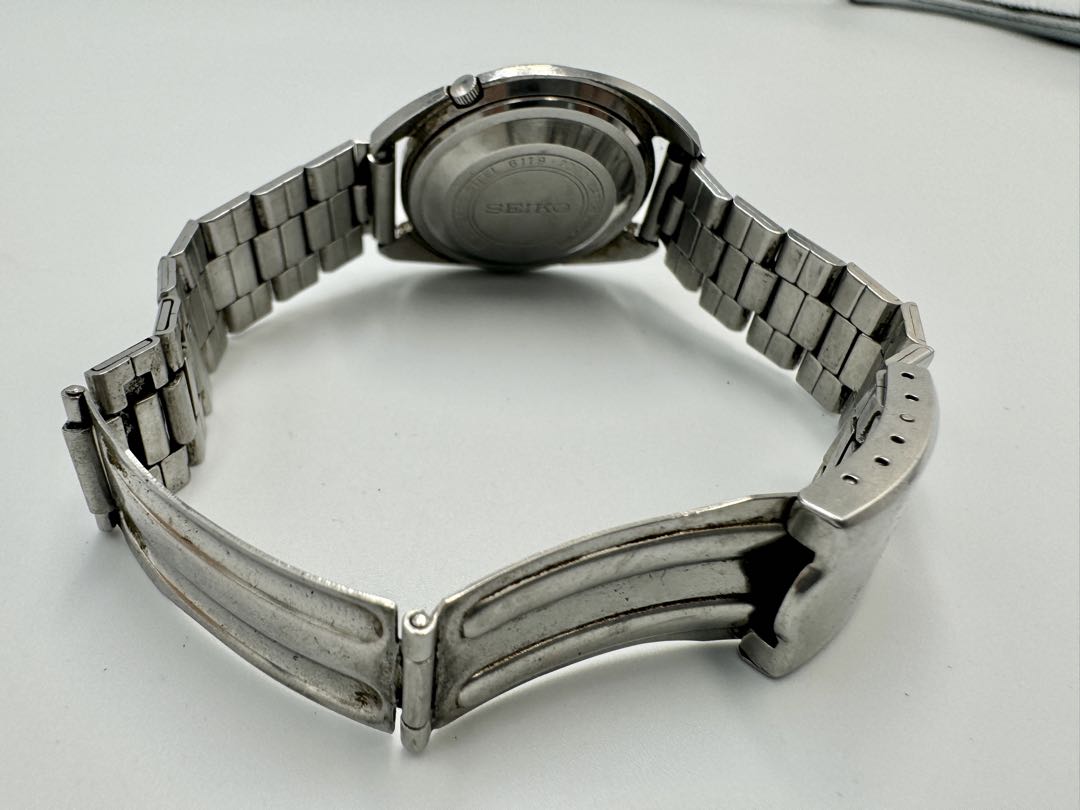Seiko 5 6119-7030 Analog Mechanical (Automatic) Unisex Adults 21 Jewels Day Date Automatic Vintage Men'S Watch Silver Runs