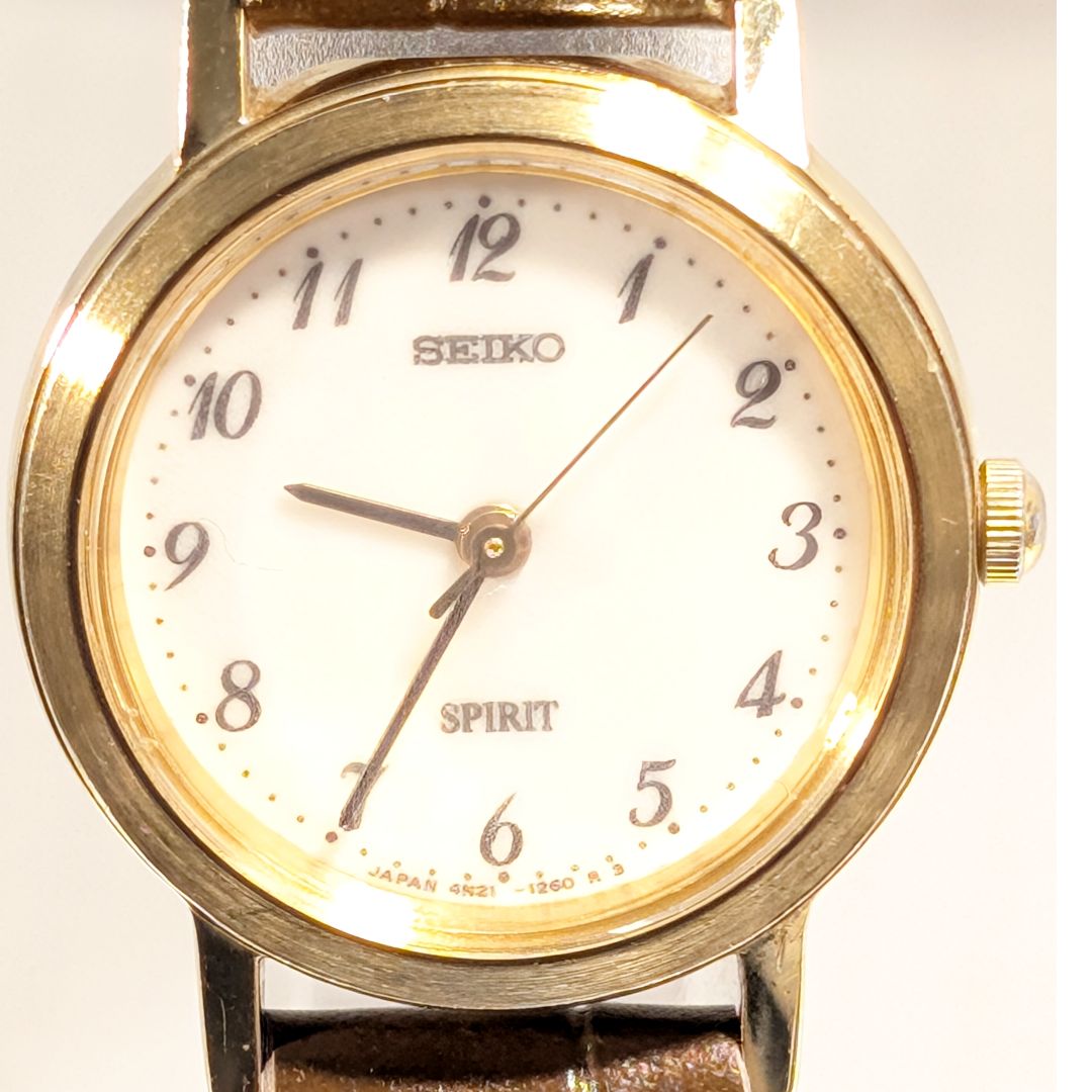 Seiko Spirit Analog Quartz Women Battery & Band Replaced Working Item