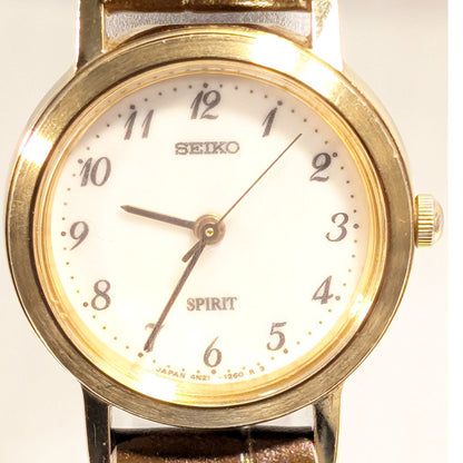 Seiko Spirit Analog Quartz Women Battery & Band Replaced Working Item