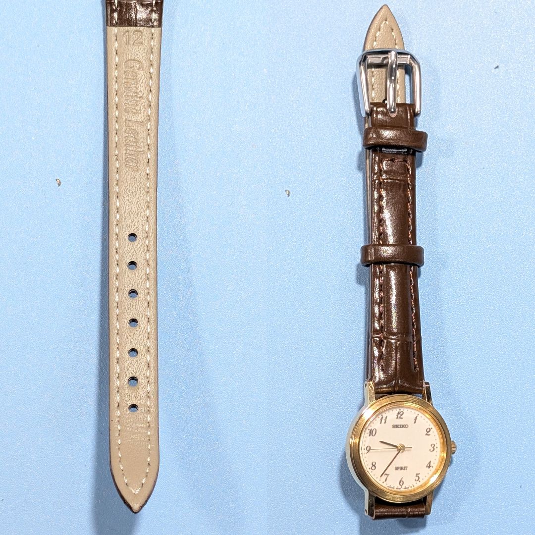 Seiko Spirit Analog Quartz Women Battery & Band Replaced Working Item