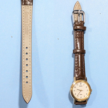 Seiko Spirit Analog Quartz Women Battery & Band Replaced Working Item